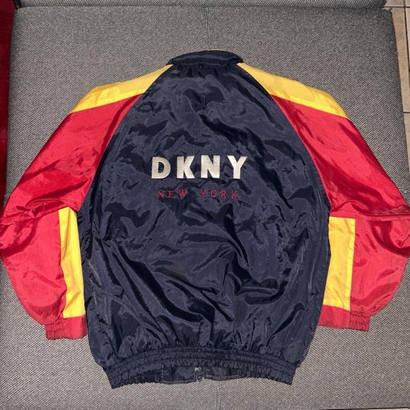 Rare 90s DKNY Jeans New York Colorblock Retro Jacket